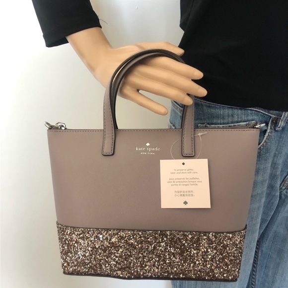 Kate spade glitter satchel / crossbody NEW - Picture 8 of 9